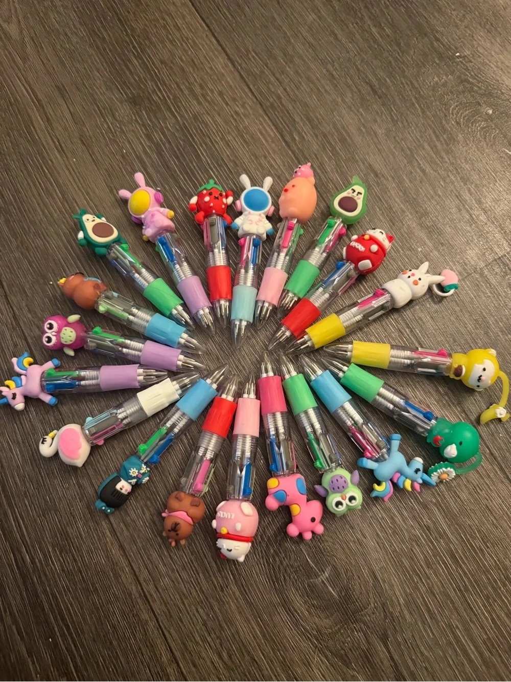 Multi-Color Kids Novelty Character 20 Pens  Pack of Assorted Cute Designs
